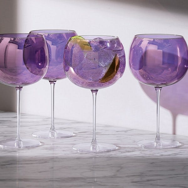 Lavender gin glasses 