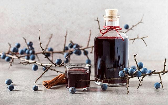 Blueberry gin
