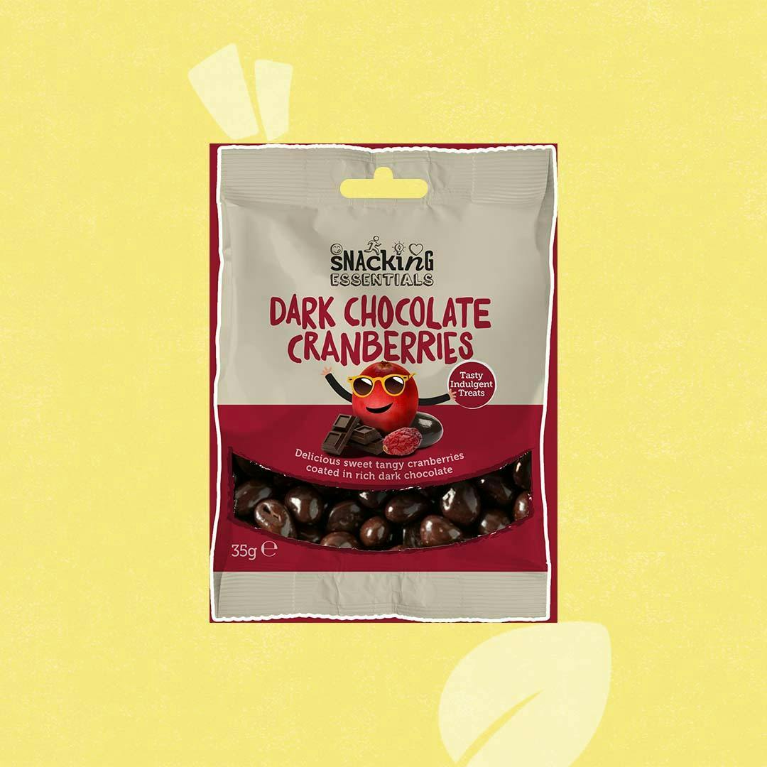 Snacking Essentials Dark Chocolate Coated Cranberries