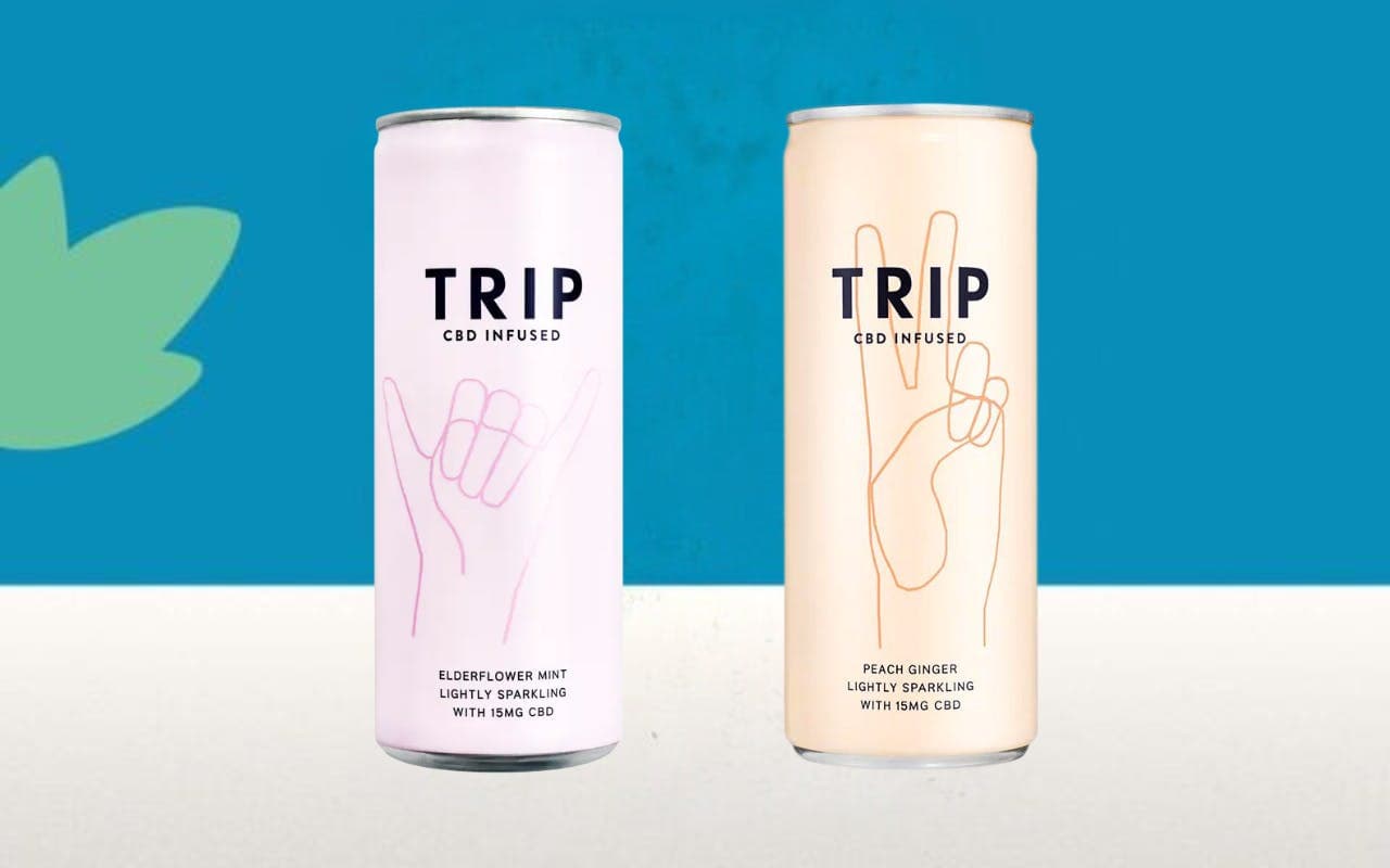 Trip Elderflower Mint CBD Drink or Trip Peach Ginger CBD Drink